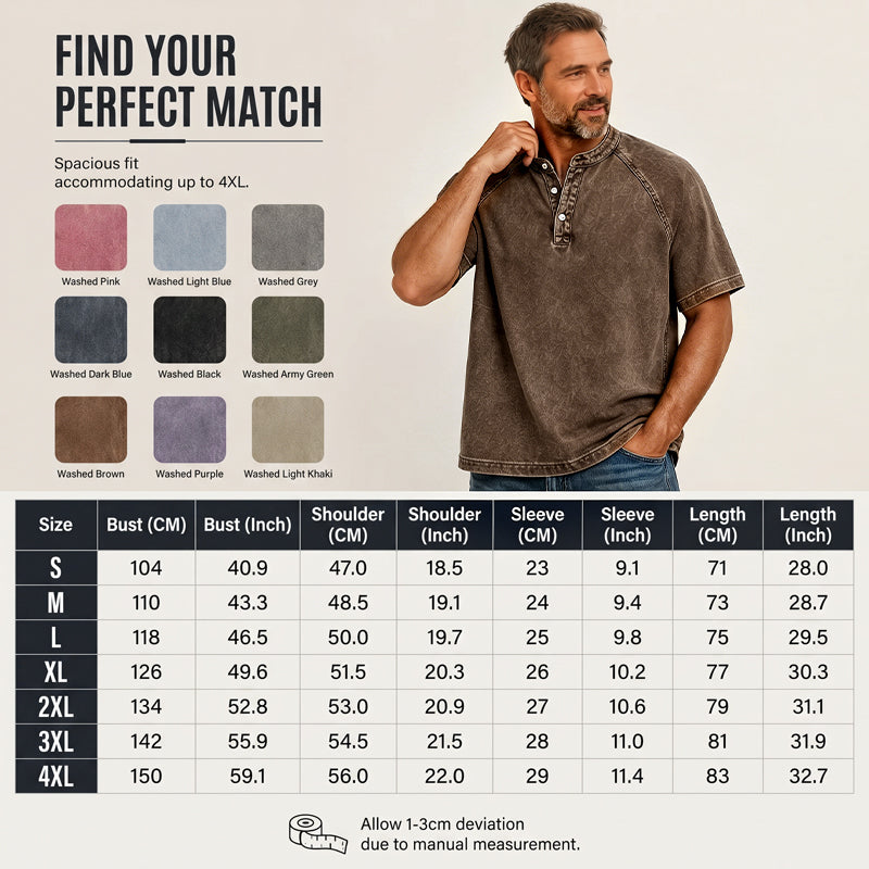 Mitchell | Casual Short Sleeve Band Collar Shirt
