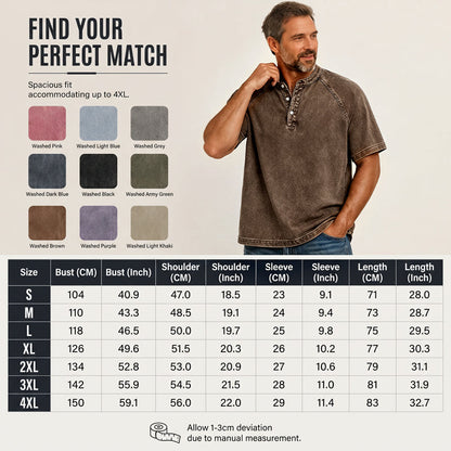 Mitchell | Casual Short Sleeve Band Collar Shirt
